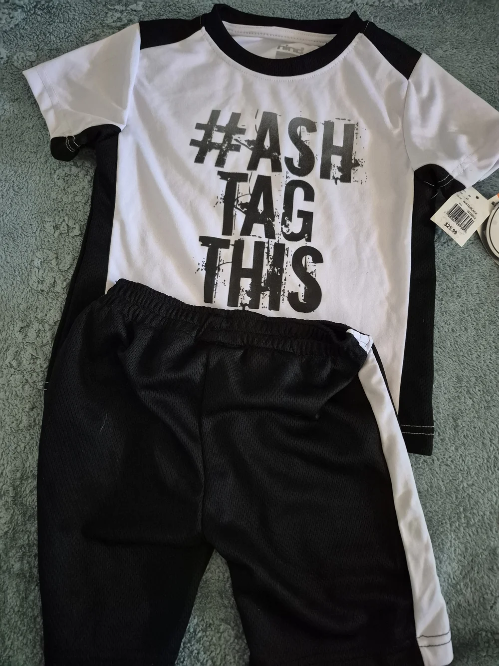 Ing Kids Black & White 'HASH TAG THIS' Matching Set
